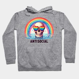 Antisocial Rainbow Skeleton Hoodie